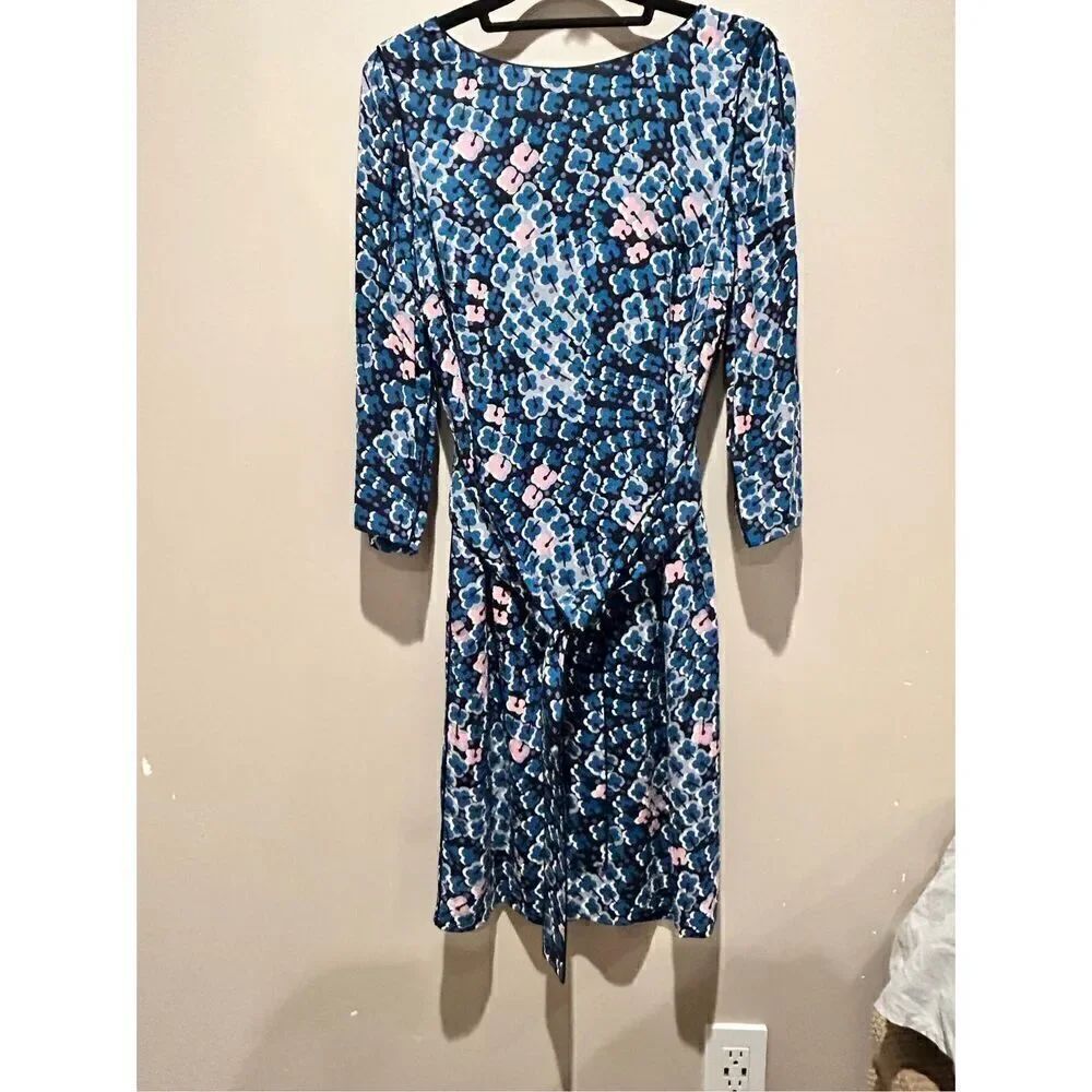 Boden blue floral midi length tie back